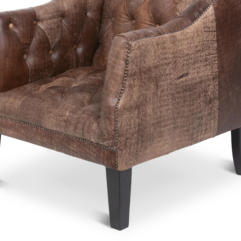 Manor Club Chair, Vintage Umber Leather