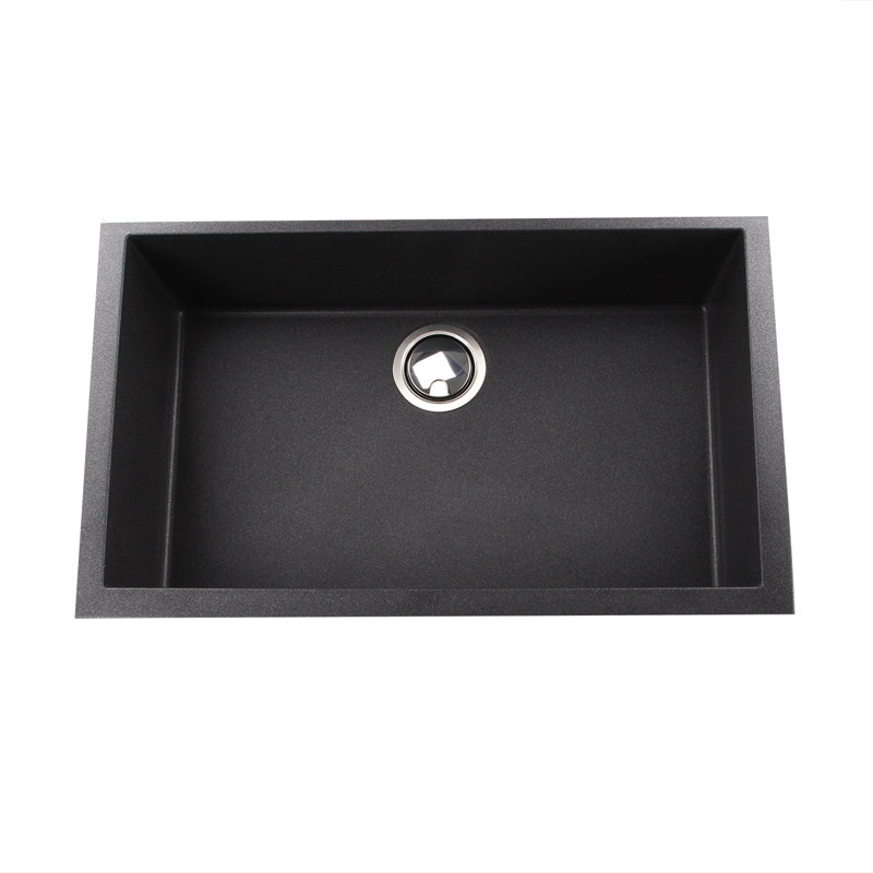 Plymouth 30'' L Single Basin Kitchen Sink, Black