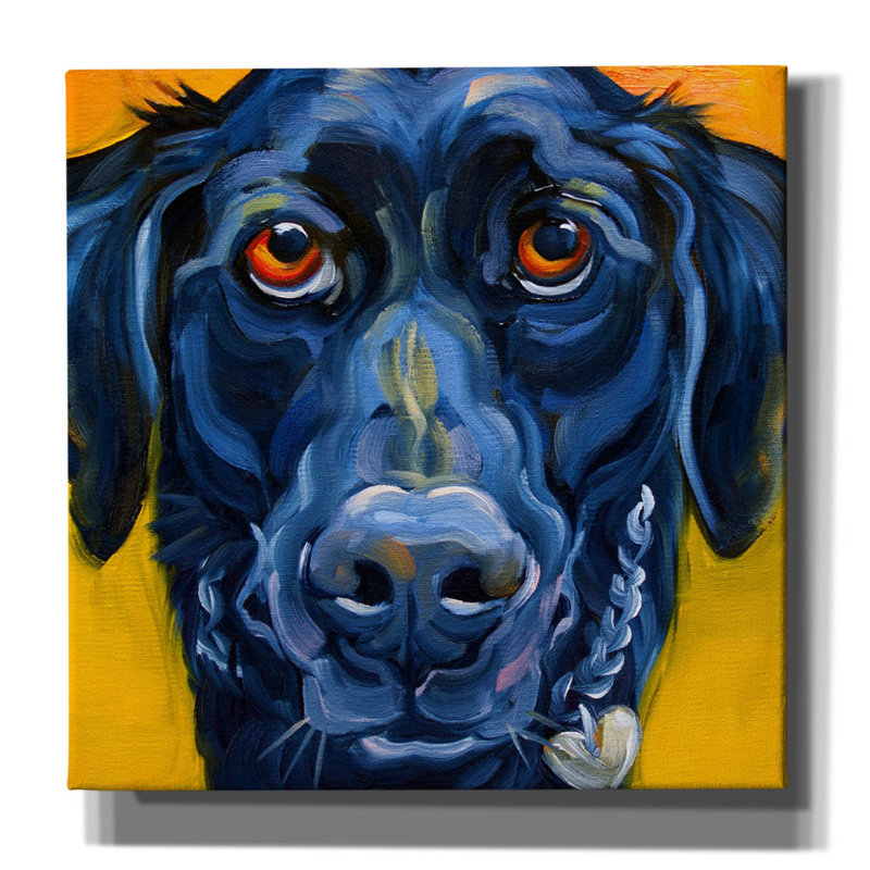 «Black Dog» par CR Townsend, H 12 po x l 12 po x P 0,75 po