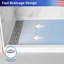 Base de bac de douche à seuil simple 60 po x 34 po avec ensemble de drain et couvercle de drain inclus, conception antidérapante-107928237