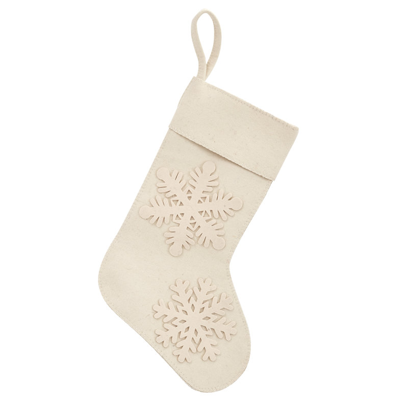 Tacked Snowflake Stocking