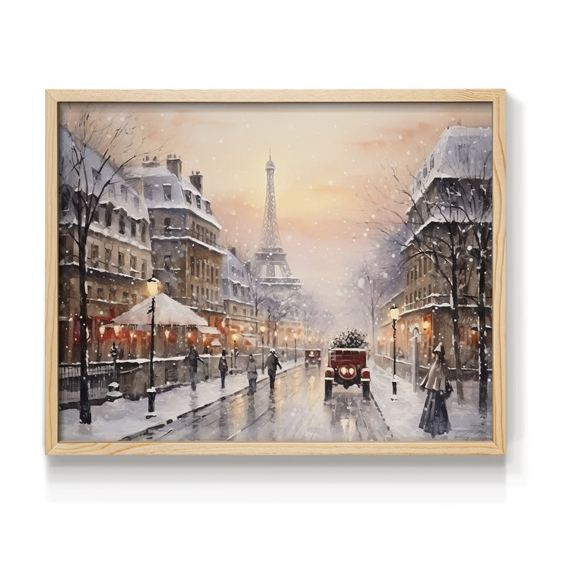Chirstmas Art-CCCXIV -Framed Print - Restickable, Naturel, H 11 po x l 14 po