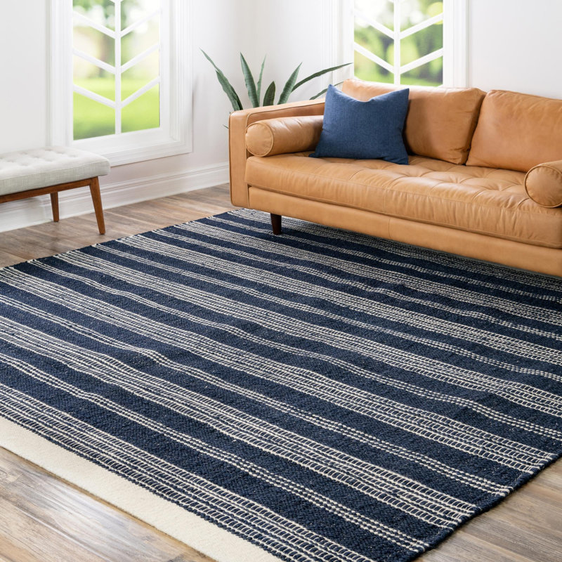 Tapis bleu marine Dovecove, Carré 10 pi