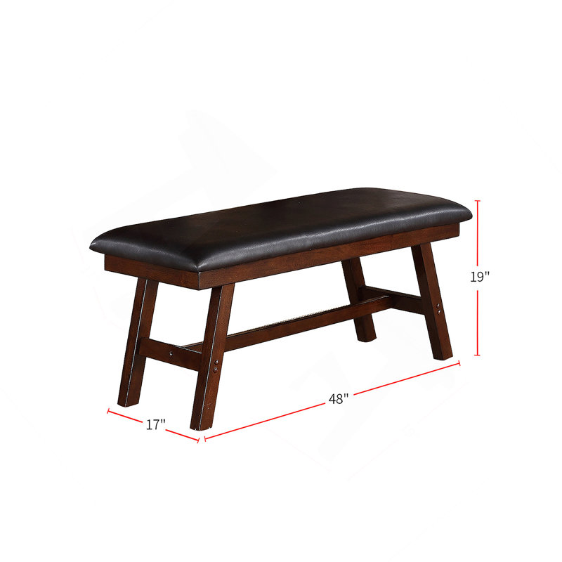 Banc rembourré en similicuir Harewood