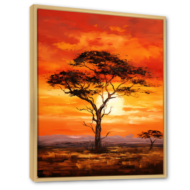 Art africain sur toile, art africain sur toile, Cadre naturel flottant, H 40 po x l 30 po