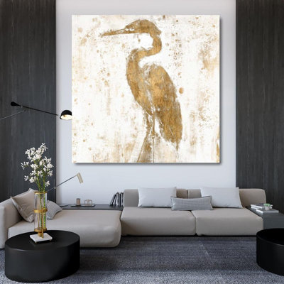 «Red Barrel Studio® Goldberger», galerie d'art sur toile tendue par Jennifer, Gilded Heron II