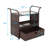Kerley Glass and Iron Wicker Bar Cart with Stools