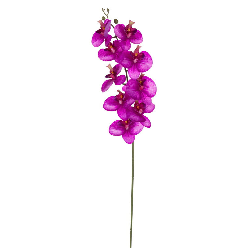 Tige d'orchidée artificielle 35 po, Mauve / Blanc