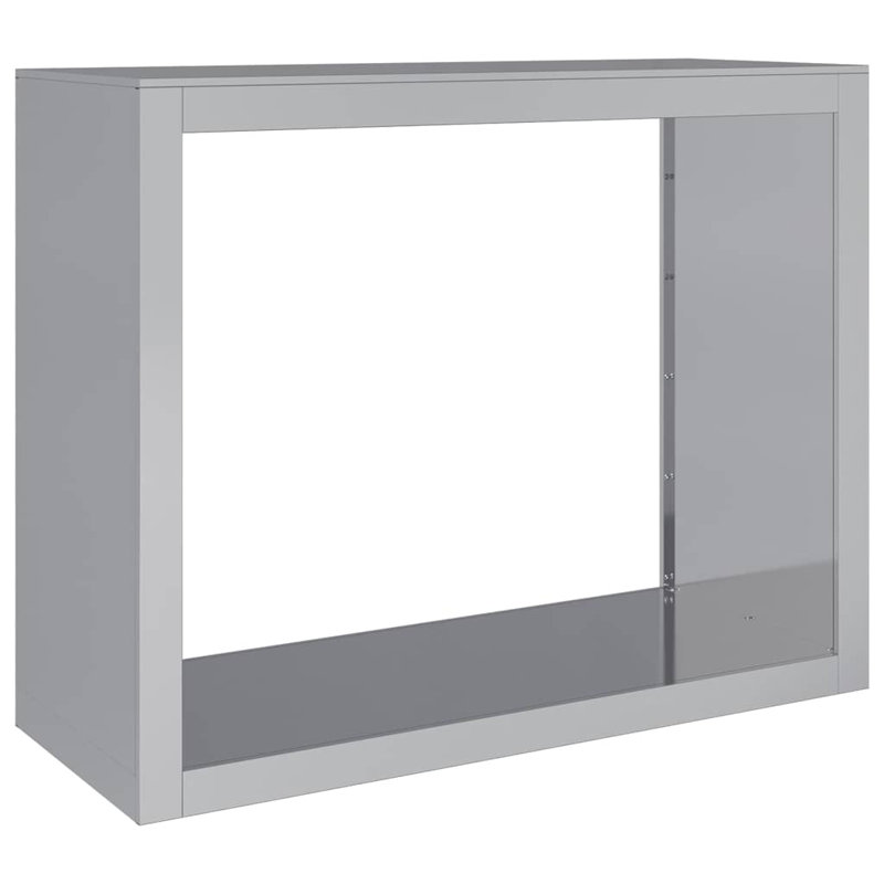 Support à bois de chauffage vidaXL 39,4 x 15,7 x 31,5 po, Gris