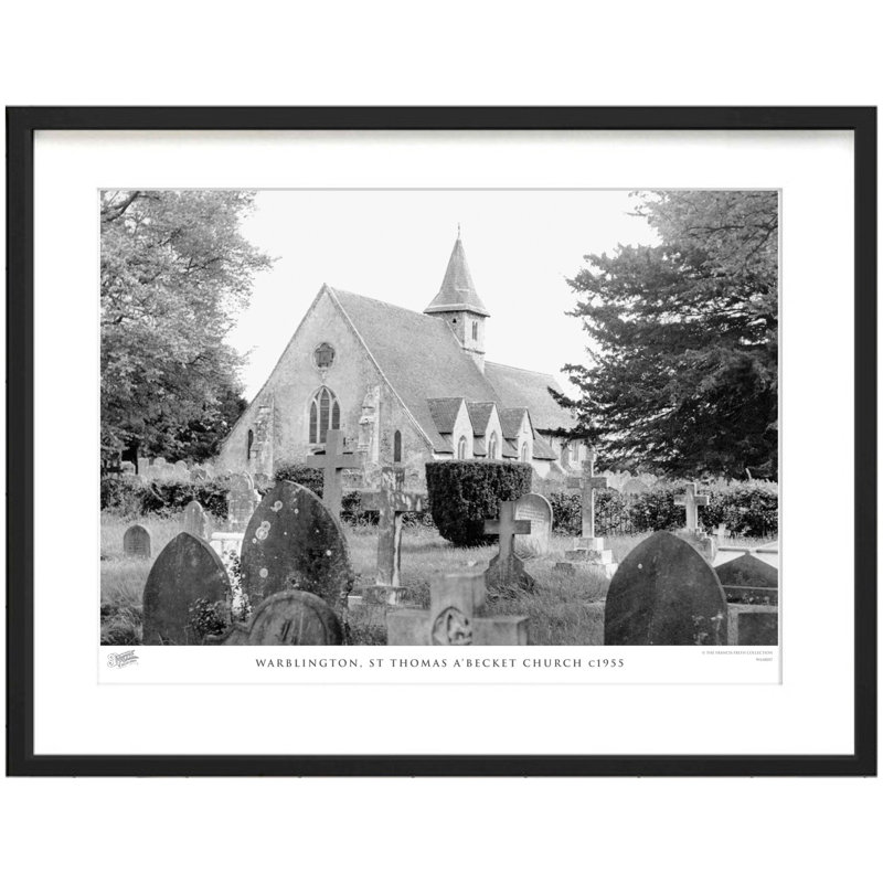Warblington, St Thomas A'becket Church C1955 1 Piece Single Picture Frame Wall Art, 60cm H x 80cm W x 2.3cm D