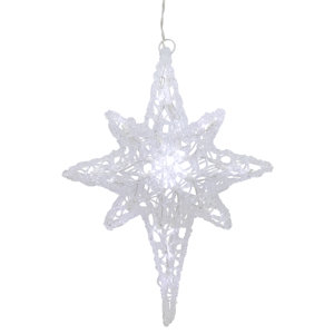 24" Color Changing Blue and White LED Bethlehem Star Hanging Christmas Decoration