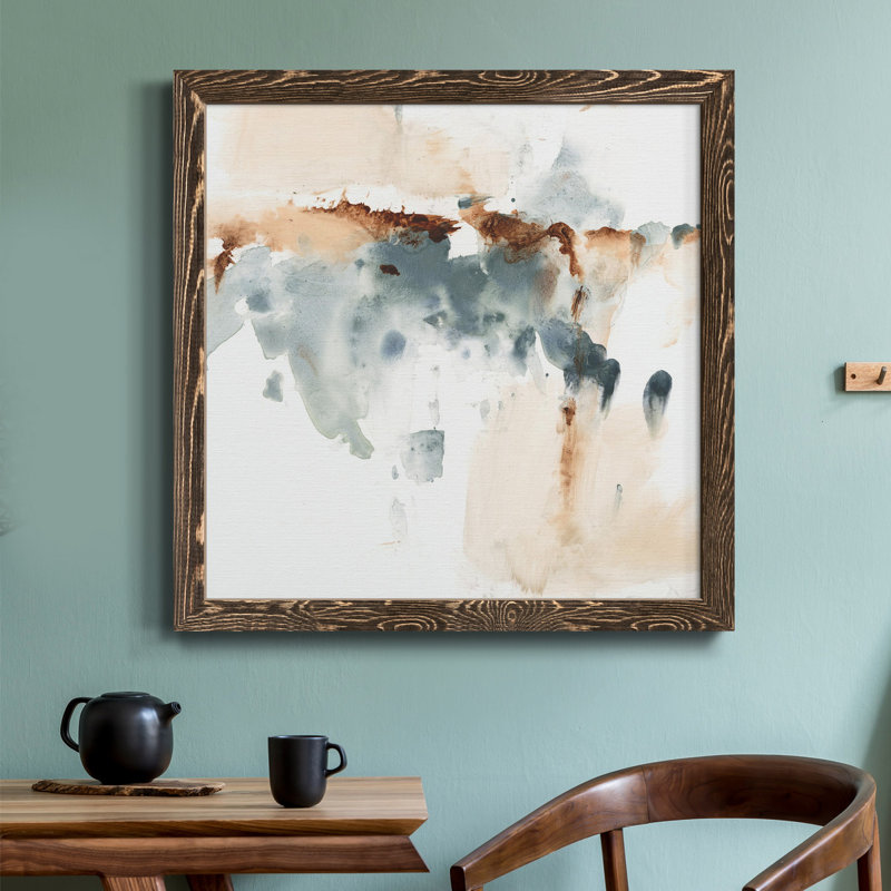 Oxide II - Cadre photo sur toile, H 27,5 po x l 27,5 po x P 1,5 po, Noyer