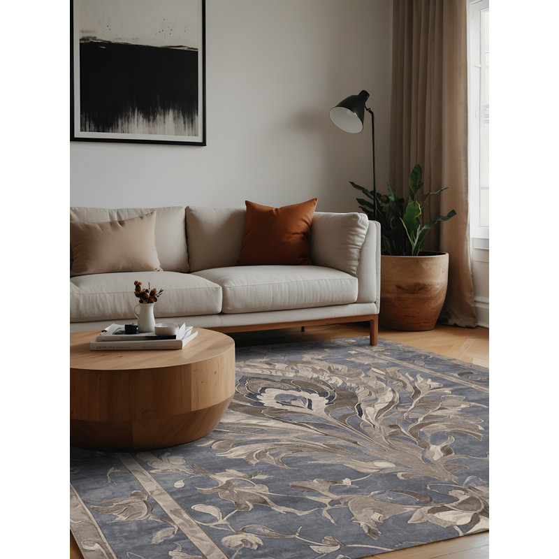 Tapis gris lavable à la machine, Carré 5 pi