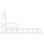 Lit simple au sol en bois, blanc - tête de lit en forme de maison pour lit confortable avec tête de lit attrayante, pin massif et bois massif, chambre chaude-1393091814-1393091817