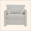 Fauteuil fixe-moderne, fauteuil simple élégant avec coussin en chenille doux pour le salon, la chambre à coucher et le bureau