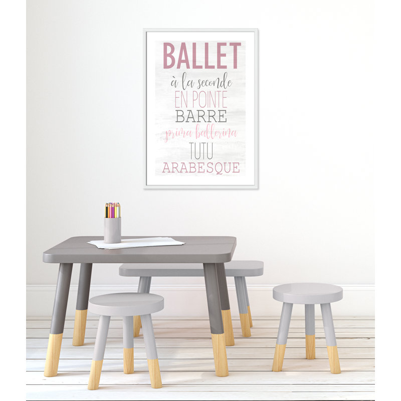 Ballet toute la journée 2, H 35,5 po x l 25,5 po x P 1,19 po, Encadré de boîte blanc