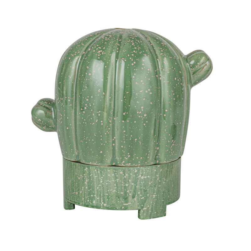 Stoneware Cactus Oil Diffuser With Timer