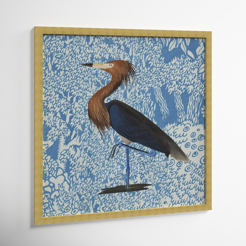 " Bird Pose " by Oliver Gal, Gold, 32" H x 32" W x 0.5" D
