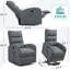 Fauteuil inclinable électrique lève-personne standard de 24,4 po de large avec masseur-1932954287