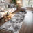 Washable Abstract Area Rug - Large Living Room Area Rugs Modern Stain Resistant Indoor mat for Bedroom Dining Room Non Slip Rubber Backing Thin Super Soft Room Decor Floor Carpet Black A-1764676273