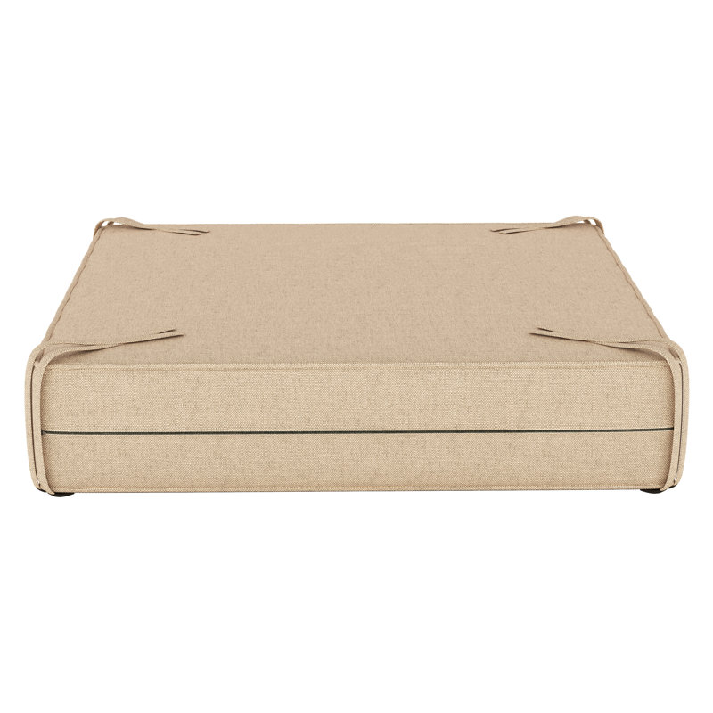 Sunbrella® Outdoor Ottoman Cushion, Antique Beige Sunbrella® Canvas