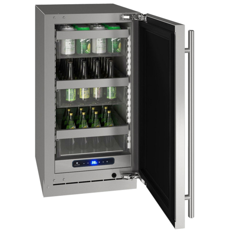 HRE518 18 inch Refrigerator, Stainless Solid