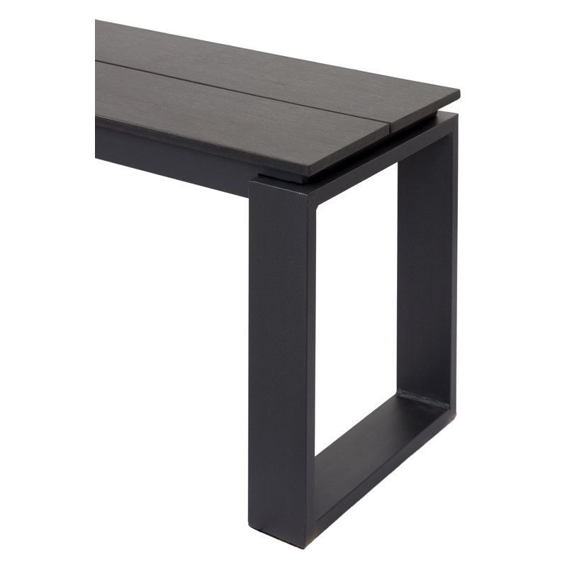 Kellen Powder Coated Aluminium Garden Bench, Black