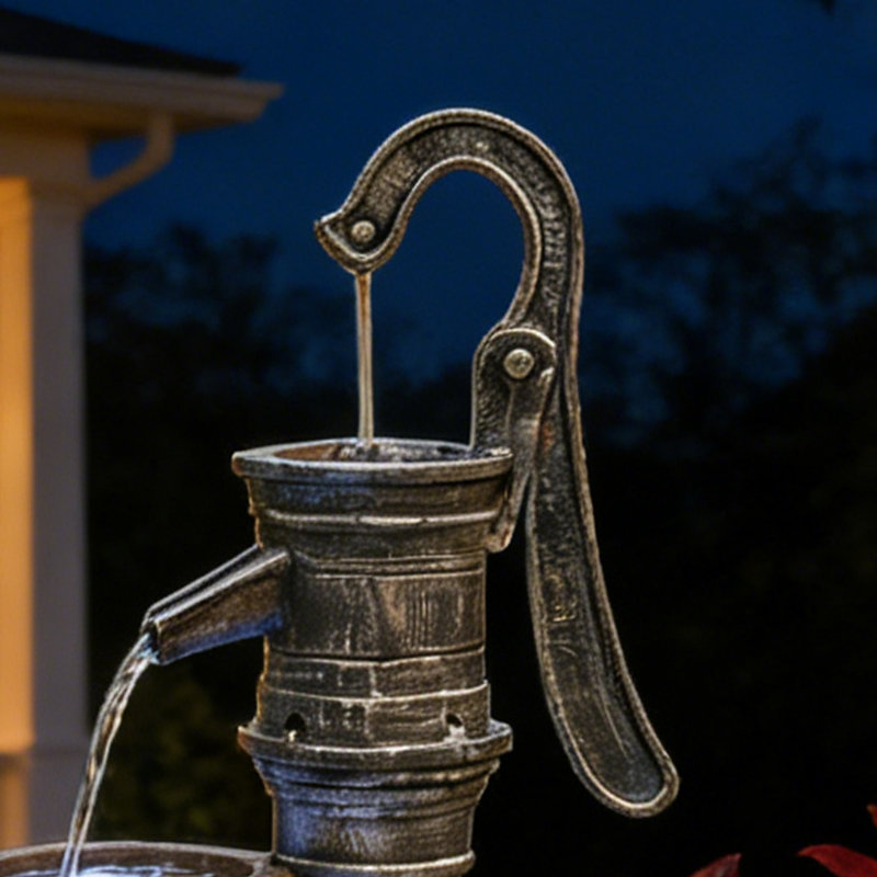 Fontaine de jardin 32 "avec pompe autoportante