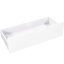 Lit plateforme simple en forme de L blanc avec lit gigogne, tiroirs et bureau - rangement spacieux et construction fiable-1716357329