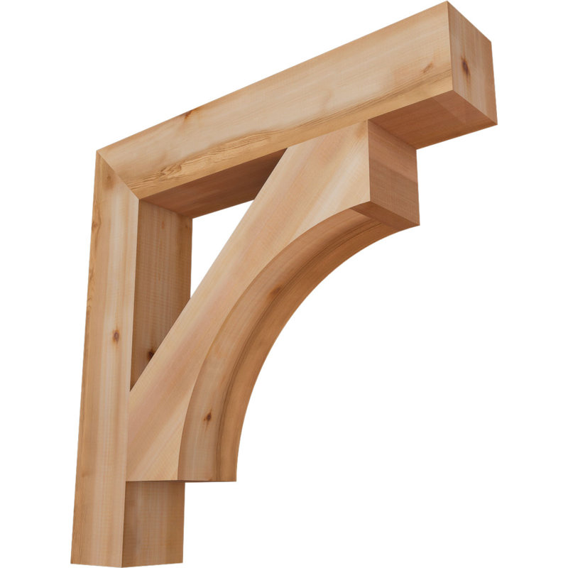 Support lisse en bloc de cèdre rouge occidental l 5 1/2 po x P 34 po x H 34 po, Cèdre rouge de l'Ouest (lisse)