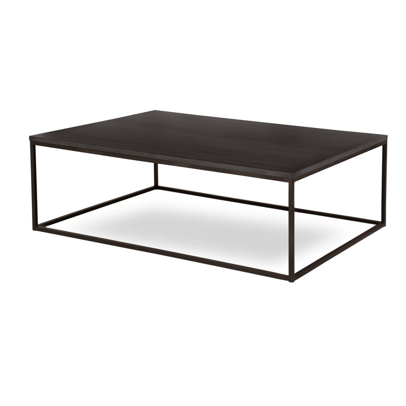 Chaplin Solid Wood Top Coffee Table, Alpine, Textured Black