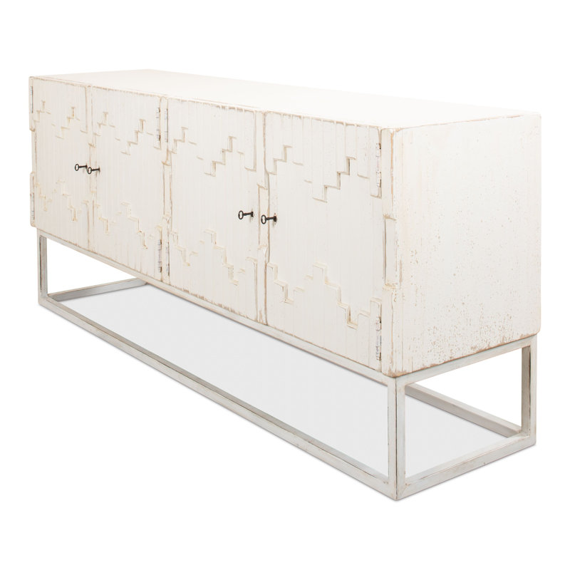 Aztec 80'' W Solid Wood Sideboard, White