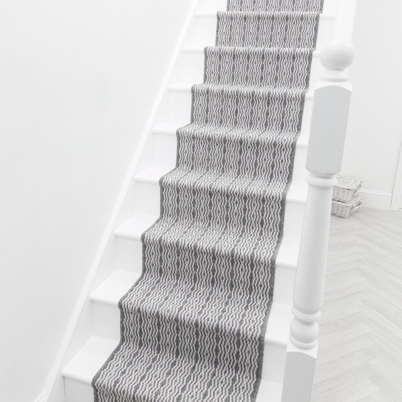 Stair Runner Striped Flatweave Area Rug, Runner 60 x 450 cm