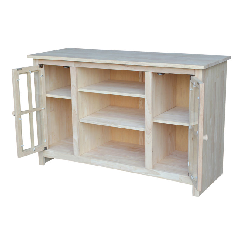 Kavien Solid Wood TV Stand for TVs up to 55", Unfinished