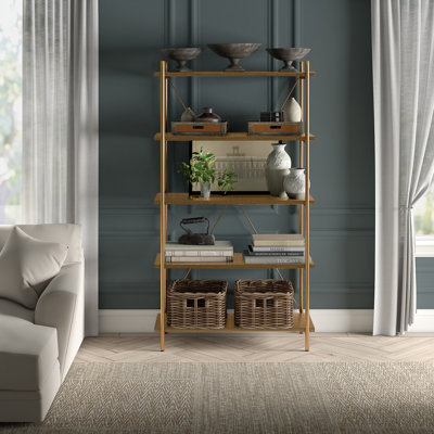 Atronna 72" H x 40" W Iron Etagere Bookcase by 17 Stories