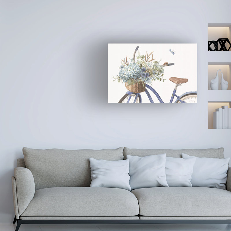 «Bohemian Blue 08 Landscape» par Lisa Audit, reproduction d'art sur toile tendue, H 30 po x l 47 po x P 2 po