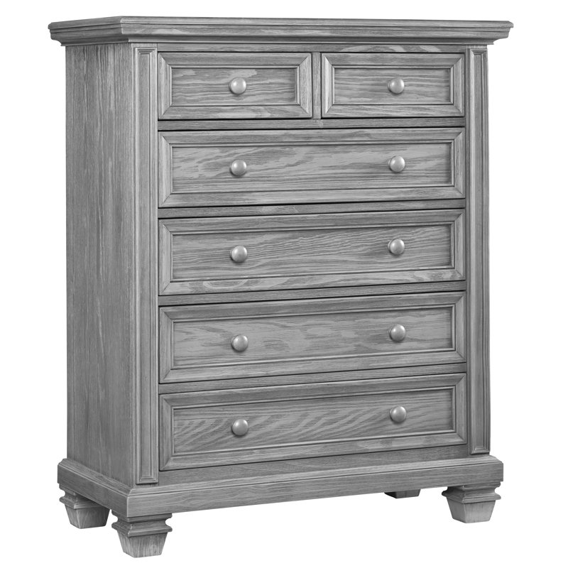 Coffre Soho Baby Richmond 6 Dr, Gris brossé