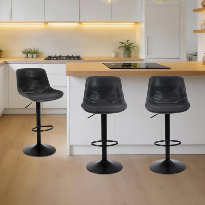 Jeninne Swivel Adjustable Height Bar Stool