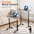 Small Standing Desk Adjustable Height Portable Rolling Desks with Wheels-1322875922