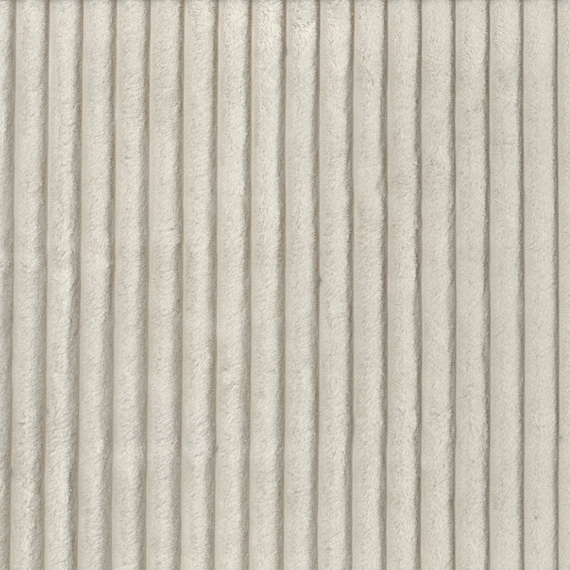 Canapé modulaire moderne en velours côtelé 135 po Hulett, Velours côtelé beige clair