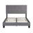 Full Size Modern Upholstered Platform Bed Frame w/ Tufted Linen Headboard, No Box Spring Needed,Grey-677922768-678370791