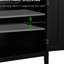 Buffet ajustable à tablettes réglables noir pour bar ou entrée, 2 portes à bascule, armoire de cuisine l 41,75 po x P 17,75 po H 35,5 po avec portes et tablettes intérieures