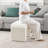24 Inches Upholstered Waterfall Ottoman Footstool-780777894