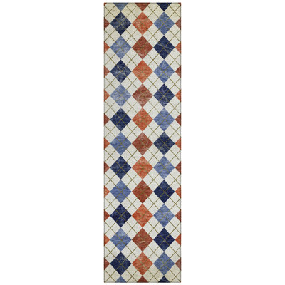 Machine Washable Indoor/Outdoor Kaczor ACN2237 Geometric Rug