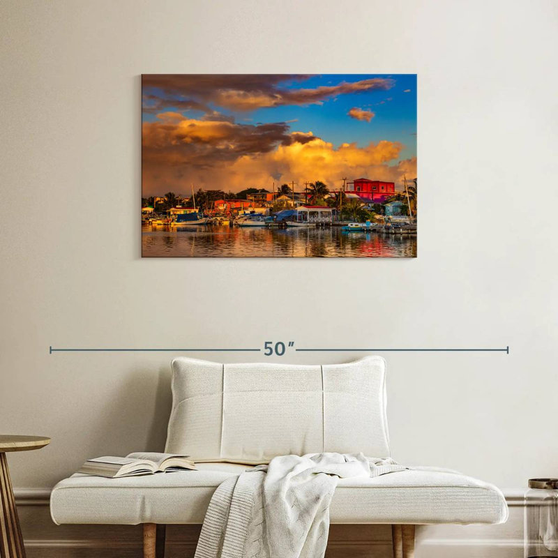 Gillard, Belize, bord de mer, H 24 po x l 36 po
