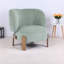Confortable fauteuil d'appoint vert, revêtement en polyester, design à oreilles élégant pour la maison