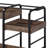 Black And Walnut Serving Cart With 3 Adjustable Trays-1941350277