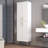 Modern Multi-Purpose Cabinet, White & Gold, 23.6 x 79.5 x 13.8 inches | 100% Melamine Coated Particle Board, Thickness: 0.7 inches | Stylish Storage Solution for Home & Office, Elegant Design & Durable Construction