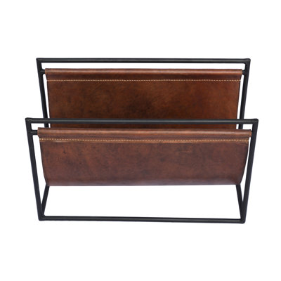 Mandeville Leather Magazine Rack