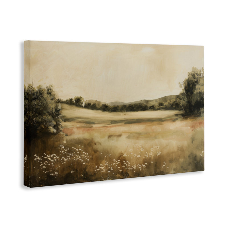 «Neutral Meadow Landscape» par Lazar Studio, H 24 po x l 36 po